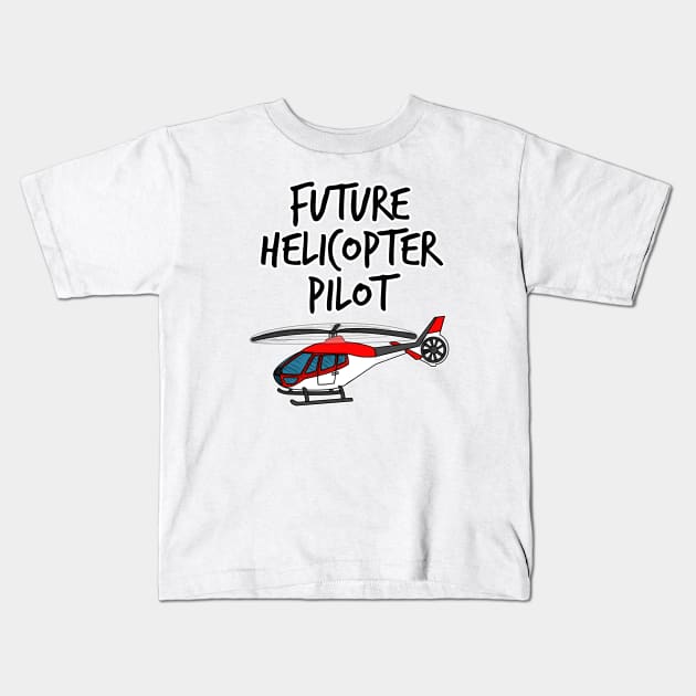 Future Helicopter Pilot Doodle (Red) Kids T-Shirt by doodlerob